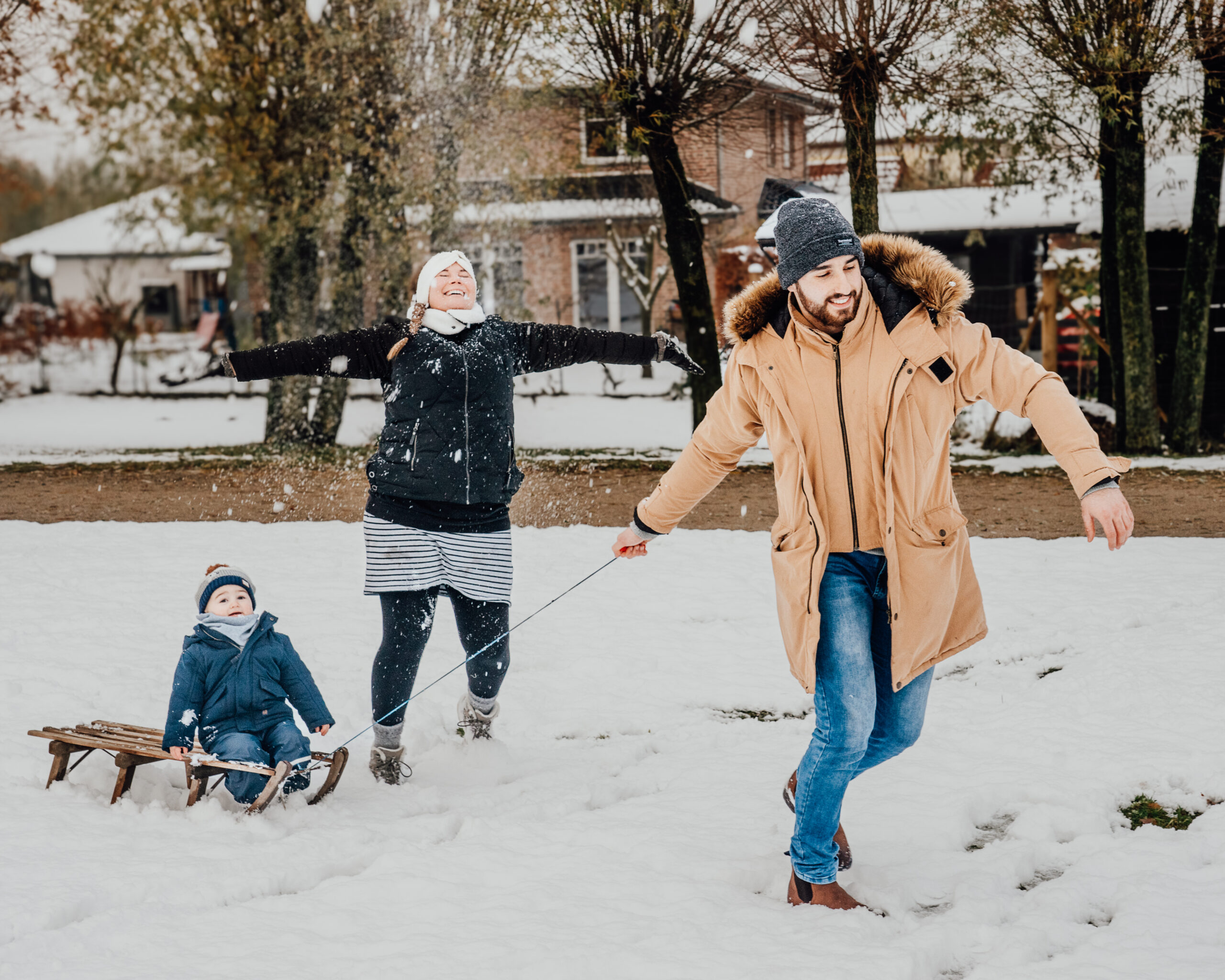 Familienshooting im Schnee, Bad Oeynhausen